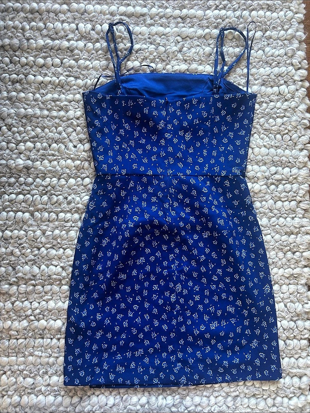 French Connection Floral Mini Dress in Blue & White Size 0